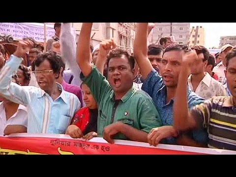 فيديو احتجاجات في ذكرى كارثة انهيار مجمع رانا بلازا