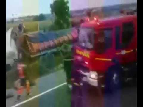 بالفيديو حادثة مرور خطيرة قريبًا من الصخيرات