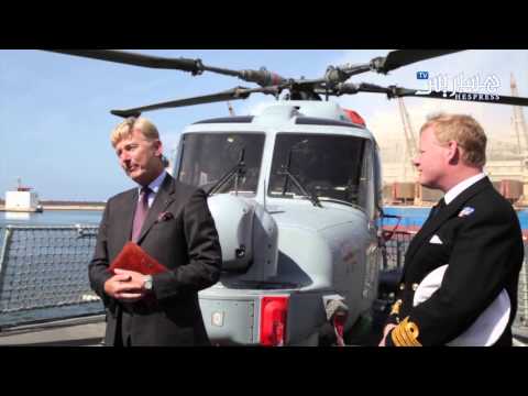 بالفيديو زيارة القبضان للبارجة الحربية البريطانية في ميناء الدار البيضاء