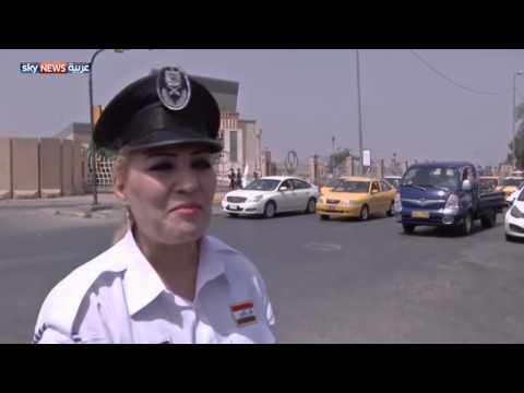 بالفيديو ضابطات مرور ينتشرن في شوارع بغداد