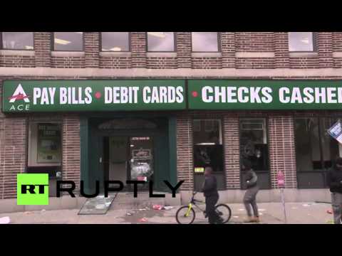 شاهد أعمال شغب وعمليات سطو في بالتيمور الأميركية