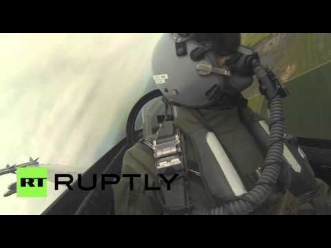 بالفيديو مقاتلات إيطالية ونرويجية تتناوب في سماء ليتوانيا