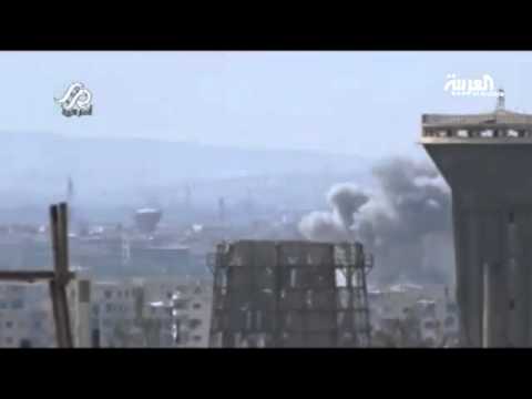 شاهد القوات الحكومية تستهدف حي جوبر وأحياء مخيم اليرموك