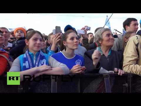 فيديو جماهير زينيت بطرسبورغ تحتفل بتتويجه باللقب