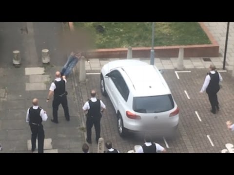 فيديو مطاردة بين الشرطة البريطانية ومشتبه به