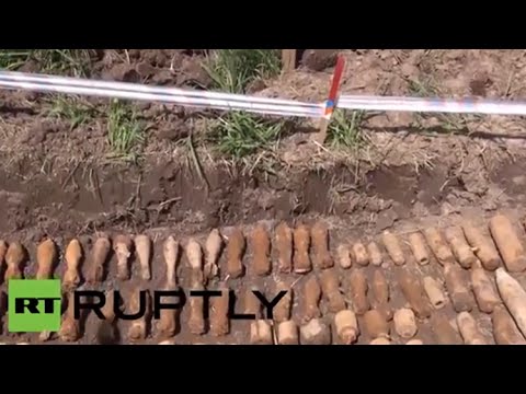 شاهدالعثور على 800 عبوة ناسفة تعود للحرب العالمية الثانية