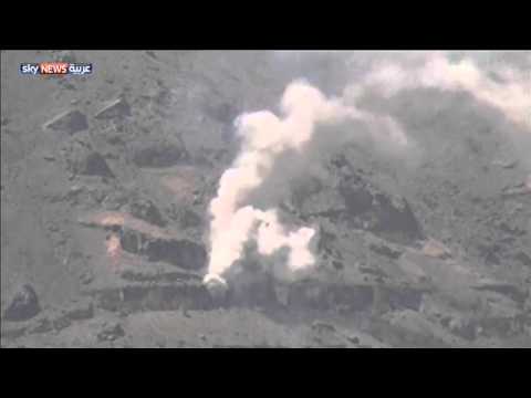 بالفيديو التحالف العربي يقصف مستودعات أسلحة شرق صنعاء