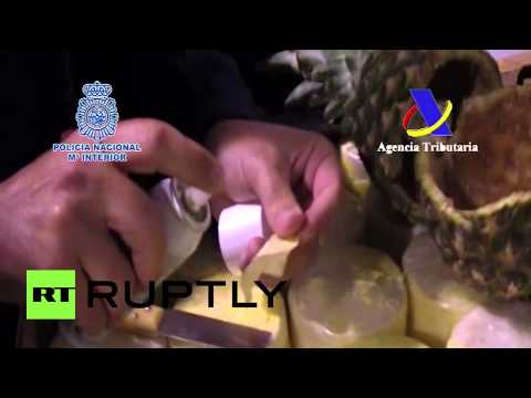 بالفيديو مروجو المواد المخدرة يحاولون تهريب الكوكايين داخل ثمار الأناناس