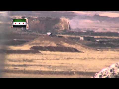 تدمير دبابة بصاروخ تاو في مطار الثعلة العسكري