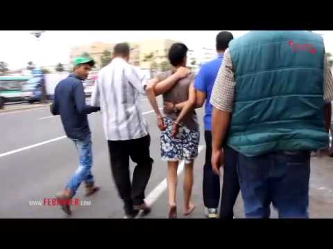 فيديو لحظة توقيف شاب حاول الانتحار في الدار البيضاء