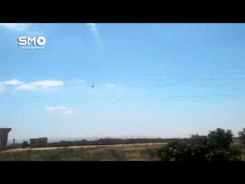 بالفيديو طائرة حربية تابعة لقوات الأسد تسقط جنوب سورية