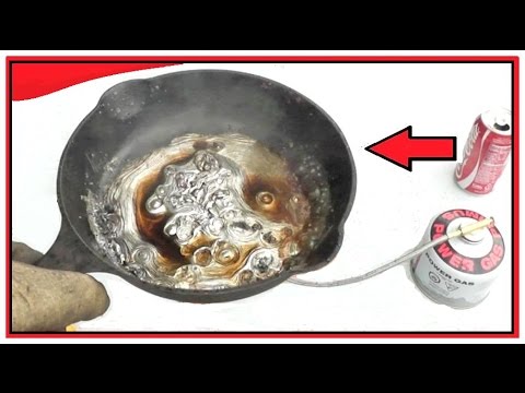 شاهد نتيجة سكب مشروب غازي على الرصاص المنصهر