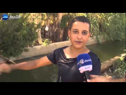 بالفيديو شباب يخاطرون بأنفسهم بالسباحة في قنوات السقي