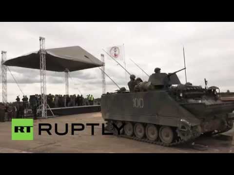 فيديو رئيس ليتوانيا تتفقد المناورات العسكرية saber strike