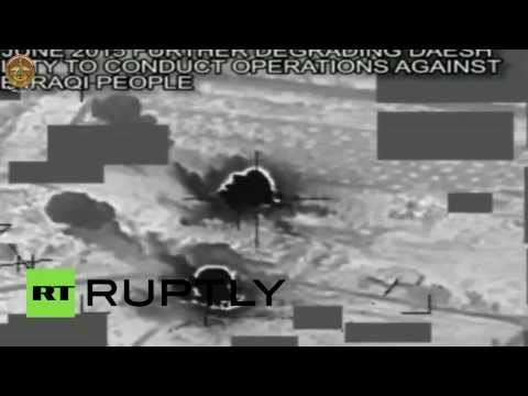 شاهد التحالف يقصف مواقع لـداعش في العراق