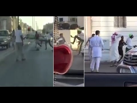 شاهد مشاجرة عنيفة بالعصي والأسلحة النارية