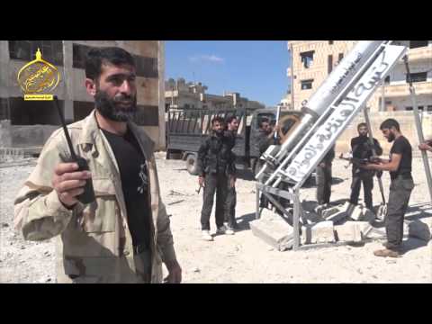 شاهد معارضو درعا يستهدفون القوات الحكومية بصاروخ أرض أرض