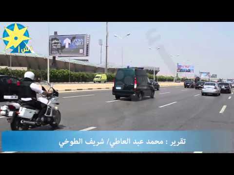 شاهد لحظة مغادرة الرئيس السيسي لمسجد طنطاوي