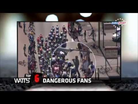 بالفيديو أخطر 10 مشجعين في سباقات الدراجات