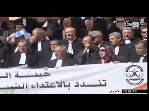 هيئة المحامين في وجدة تنظم وقفة احتجاجية
