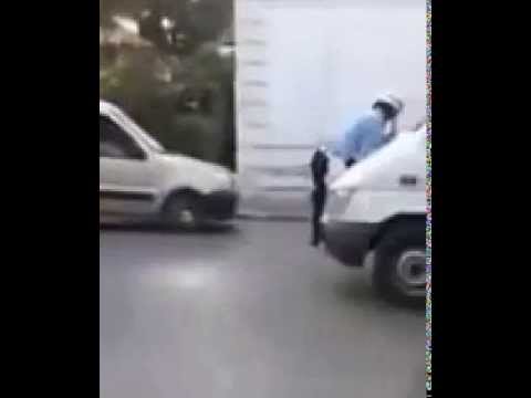 فيديو لحظة دهس شرطي مرور في طنجة