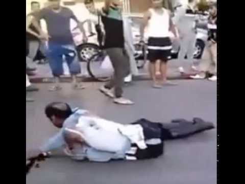 شاهد لحظة إصابة شرطي مرور في طنجة