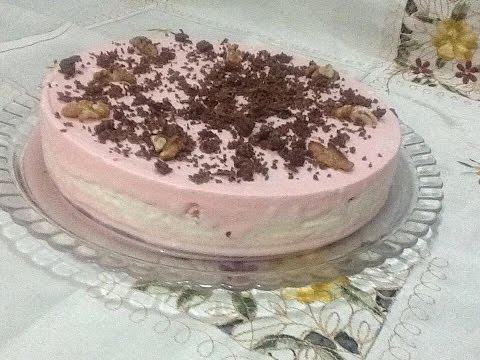 بالفيديو كيك الآيس كريم لڭلاص الرائعة بالفراولة والشوكلاتة