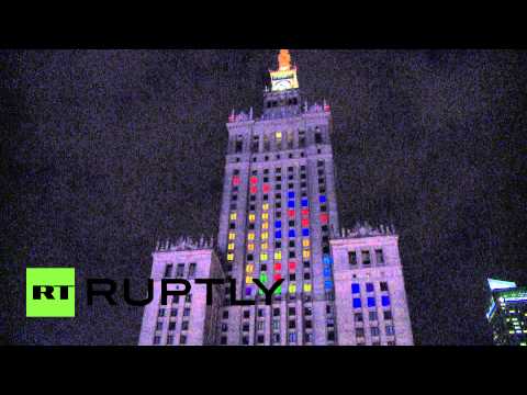 لعبة تيتريس تظهر على جدران هدية ستالين لبولندا