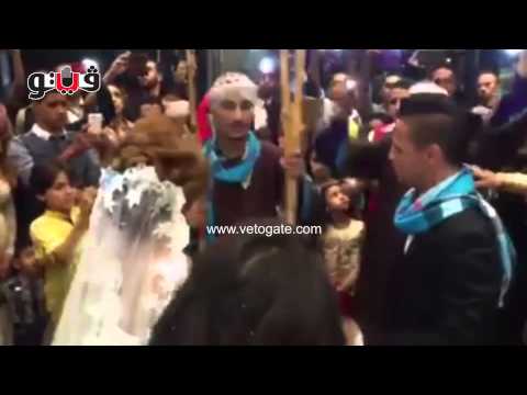 وصلة رقص بلدي لـحازم إمام وعروسته خلال زفافهم