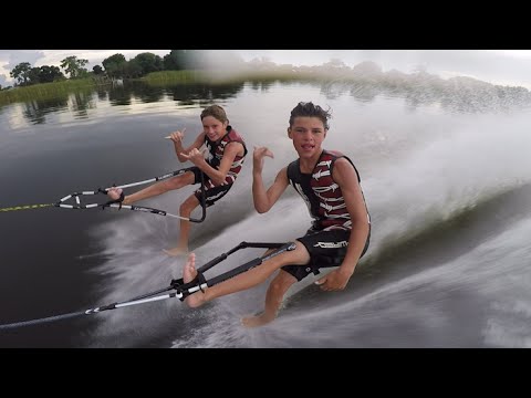 شاهد مهارات أفضل طفلين أميركيين في التزلج على الماء