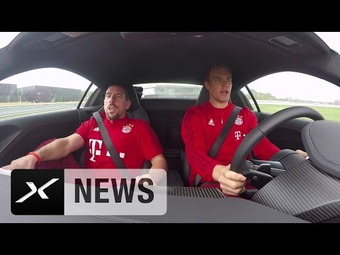 بالفيديو سباق لنجوم البايرن بسيارات أودي