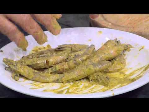 طريقة عمل جمبري مشوي مع الخضار