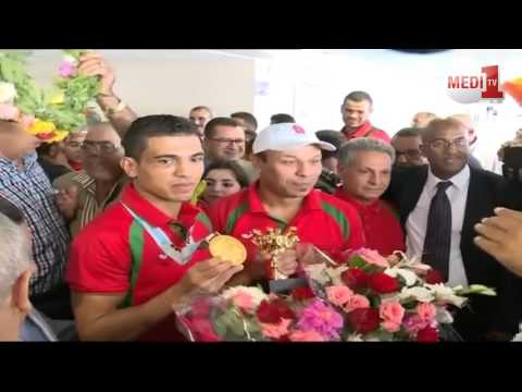 شاهد المنتخب المغربي للملاكمة يعود إلى أرض الوطن