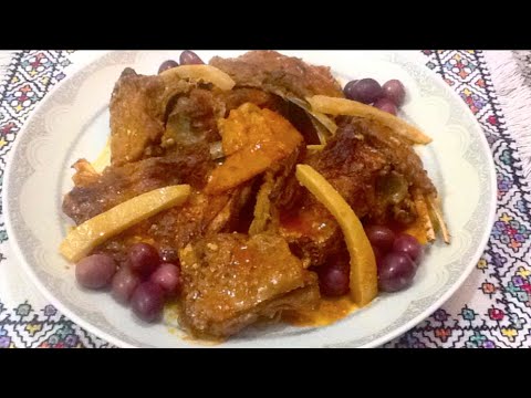 شاهد طاجين اللحم المحمر الرائع على الطريقة المغربية