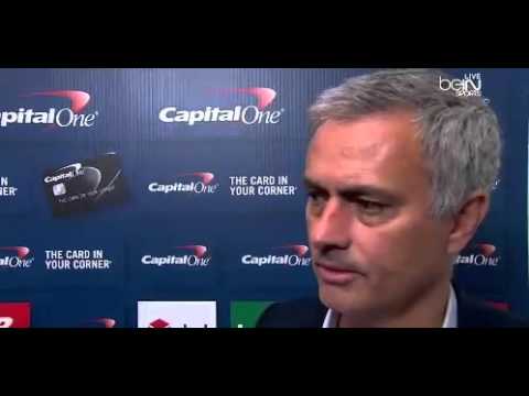 شاهد مورينيو يهاجم صحافى ويرفض إكمال المقابلة