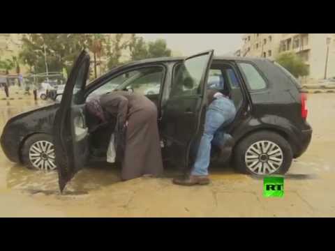 أمطار غزيرة تسبب بفيضانات في العاصمة الأردنية عمان