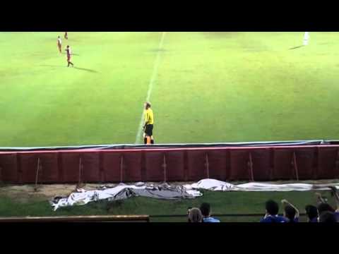 فيديو حامل راية يتفاعل مع الجماهير بالرقص