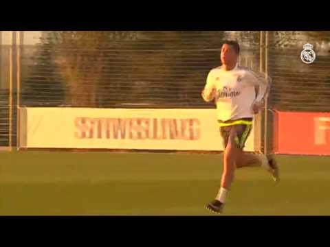 شاهد رونالدو ومارسيلو ونافاس يتدربون بشكل منفردًا