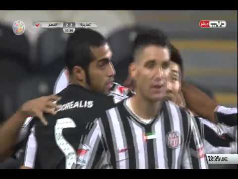 بالفيديو – النصر يهز شباك الجزيرة بثلاثة أهداف لهدفين