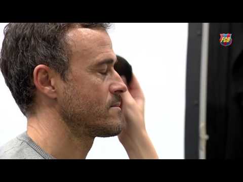 شاهد كواليس لقاء إنريكى مع موقع نادي برشلونة