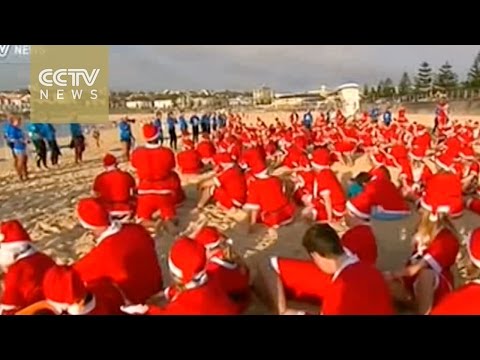 شاهد 320 بابا نويل يدخلون موسوعة غينيس للأرقام