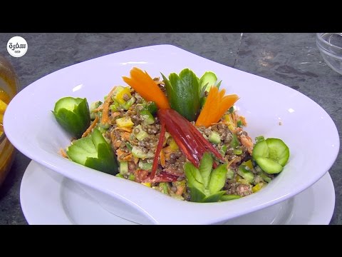 بالفيديو طريقة عمل سلطة عدس