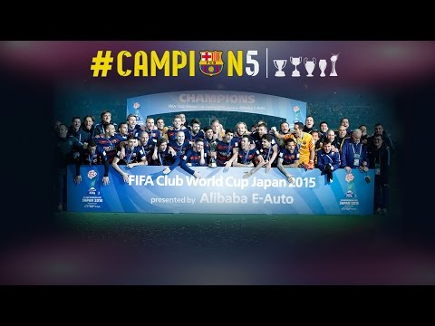 شاهد برشلونة ينهى مسيرة انتصارات 2015 بـ 5 كؤوس
