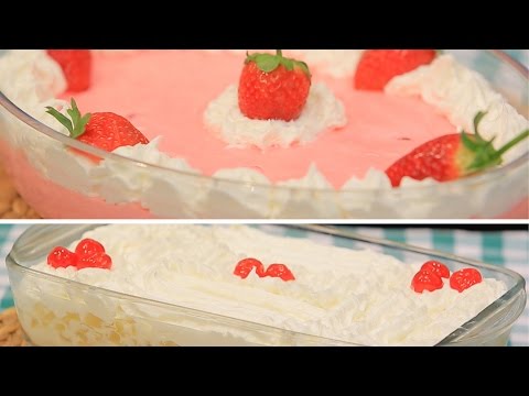 طريقة عمل كيكة الفراولة بالجيلي و كيكة الكريمة