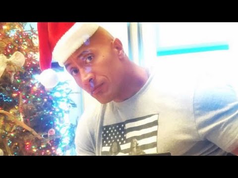 بالفيديو الروك يغني لمولودته الجديدة في الكريسماس