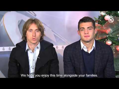 بالفيديو لوكا وماتيو يتمنون الخير لجميع المدريديين في 2016