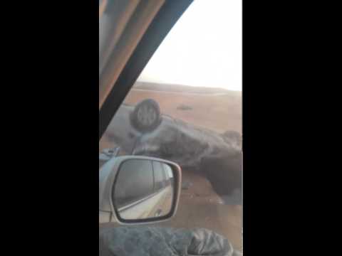 شاهد حادث مروع على طريق سريع في السعودية