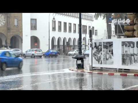 شاهد تساقطات مطرية في الرباط