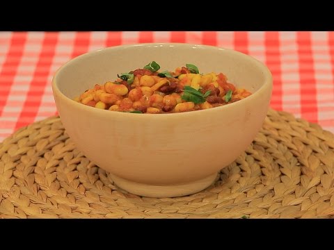 وصفة الفاصوليا بالحمص المغربية