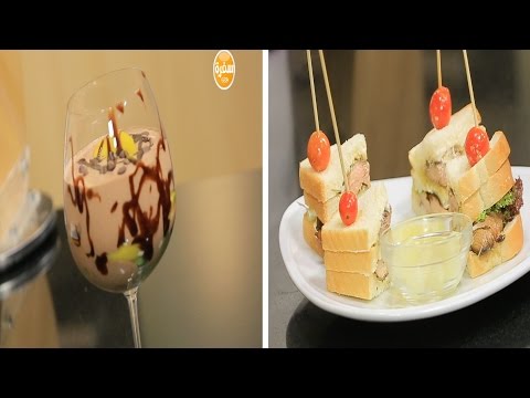 طريقة عمل سندوتش ديك رومي بالروزماري والايس كريم بالشيكولاتة والفواكه